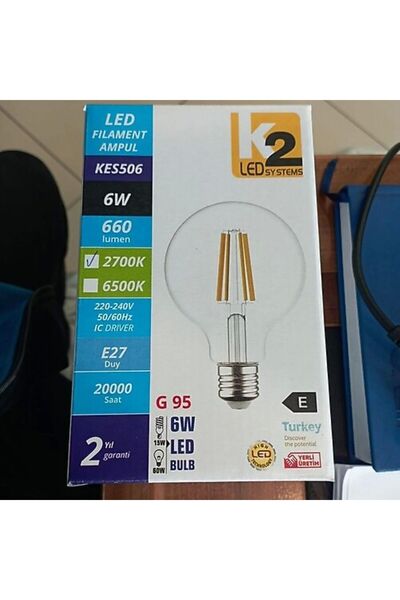 K2 KES606 COB FLAMANLI AMP6W E27 GÜN IŞIĞI KES6066WGUNISK