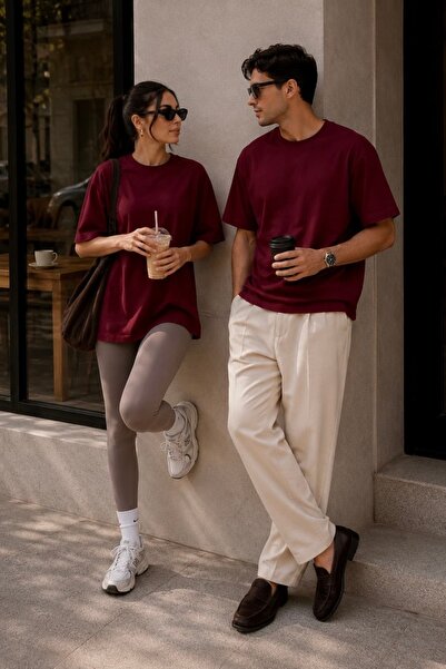 bb butik basic 2 τεμάχια Γυναικείο - Ανδρικό 100% βαμβακερό μπλουζάκι oversiz...
