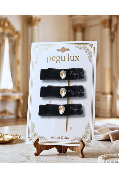 pegu baby collection Set de 3 agrafe de păr din catifea, mici, mini, luxoase,...