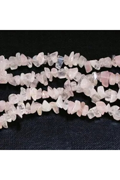 GemSale Mărgele cuarț roz chipsuri 5-10mm 82cm