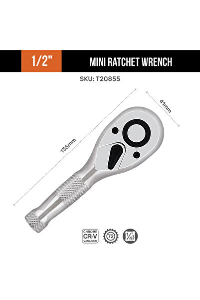 Choice3 PURPLE Hi-Spec 1/4 3/8 1/2 72 Teeth Quick Socket Mini Ratchet Wrench ...
