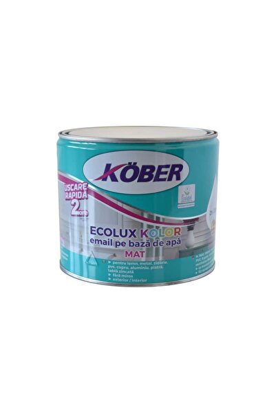 Kober Ecolux water-based enamel, matte white 0.6 / LV82101KM-C0.6L