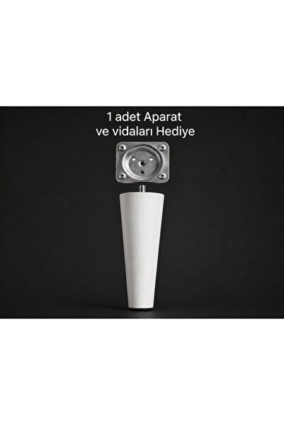 Moonra Home Ahşap Konik Ayak 30 cm Gürgen Koltuk Ayağı Baza Ayağı Tv Ünitesi ...