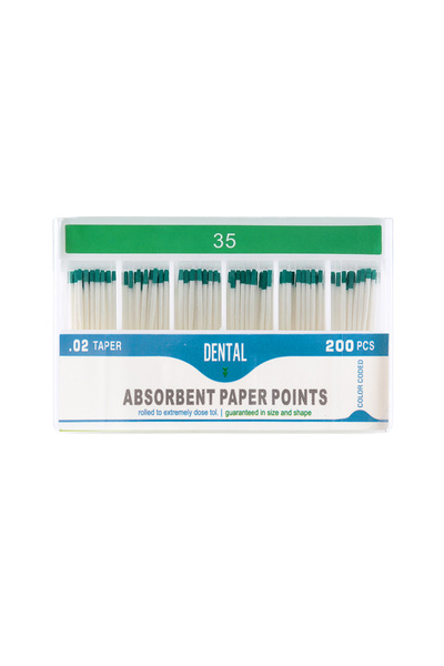 Choice12 02-35-200PCS 100/200PCS Sterile Dental Absorbent Paper Points Taper ...