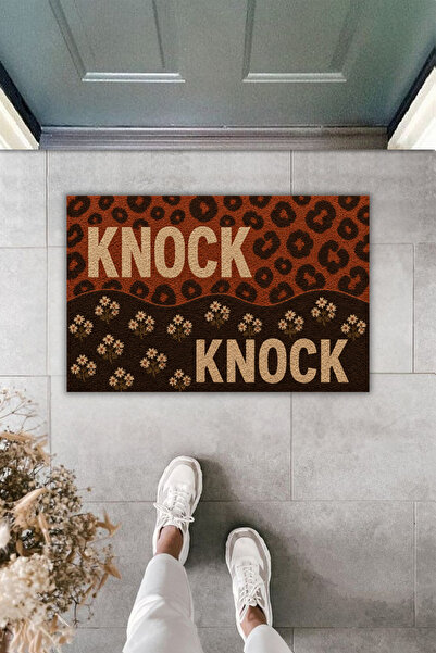 Dormot Home KNOCK Μοντέρνο χαλάκι εισόδου με σχέδιο λεοπάρδαλης – Αντιολισθητ...