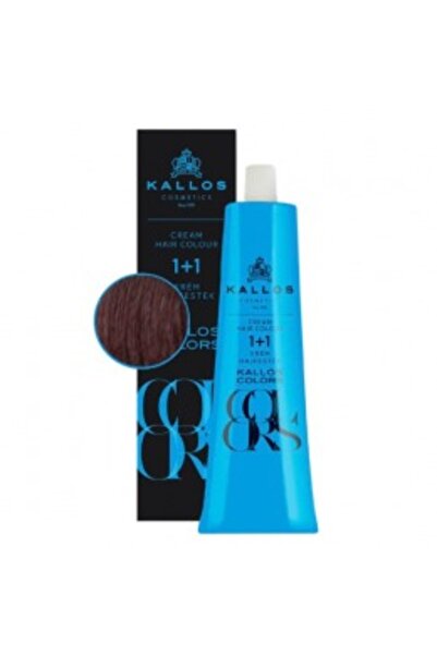 Kallos Vopsea Permanenta - Colors Cream Hair Colour, nuanta 5V Rosu Violet, 6...