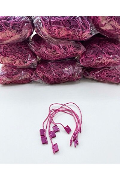 BaGiva Fuşya Pembe Renk Kilitli Etiket İpi, Sallantı Kart İpi