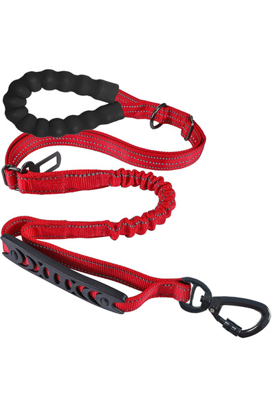 Choice Red Heavy-Duty Bungee Dog Leash 4-in-1 Multifunctional Training Leash ...