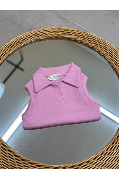 ArdenKids 2-10 Yaş Pembe Yaka Detaylı Body