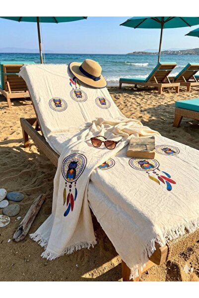 ŞENER HOME Muslin Peshtemal Printed 100% Cotton Beach Towel
