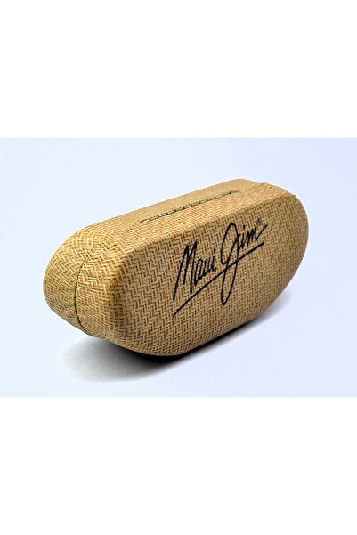 Maui Jim HARD CASE MIDYUM BAMBU GORUNUMLU SARI ISTRIDYE MODEL SERT GÖZLÜK / G...