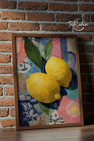 tablodea TD Amalfi Limoni Arte – Βίντατζ Πίνακας Λεμονιών, Μεσογειακή Διακόσμ...