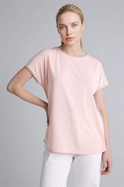 DeFacto Kayık Yaka Short-Sleeved T-Shirt