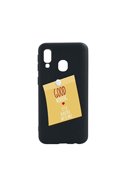 bestcase Silicone Case Compatible with Samsung Galaxy A40, Good Morning Stick...