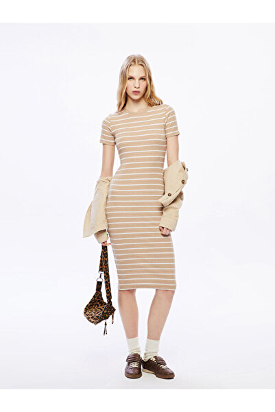 LC Waikiki Crew Neck Striped Women's Dress