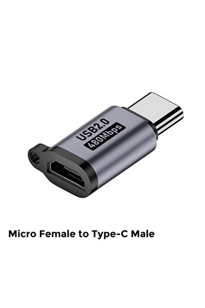 Choice محول مايكرو USB إلى USB-C، محول أنثى من النوع C إلى ذكر من نوع mini US...