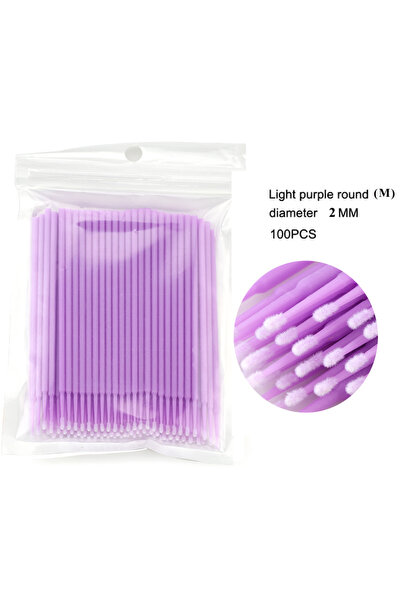 Choice1 Purple-M 100pcs/lot S M L Size Disposable Cotton Soft Swab Eyelash Ex...