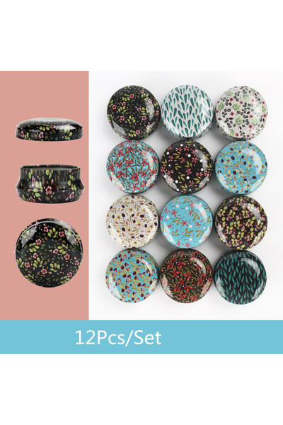 choice2 02 12Pcs/set Fresh Mini Round Tins Portable Packaging Box Small Gifts