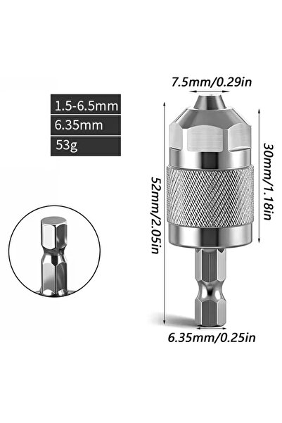 Choice 3Jaw 1pc 1.5-6.5mm Chuck 1pc 1.5~6.5mm Mini Keyless Drill Chuck,Quick ...