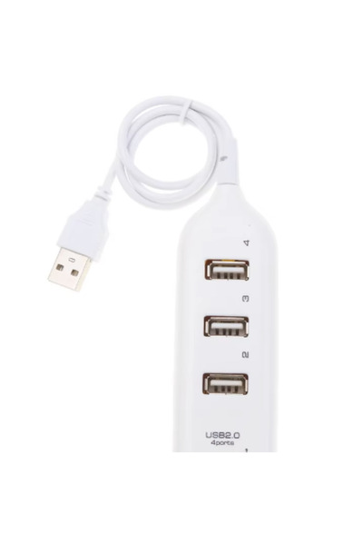 Choice White High Speed USB Hub 4 Port USB 2.0 with Cable Mini USB Splitter H...