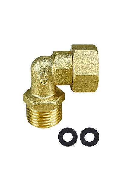 Choice 1/2" Gold 90 Degree Garden Hose Elbow Connectors, 1/2" Brass Hose Elbo...