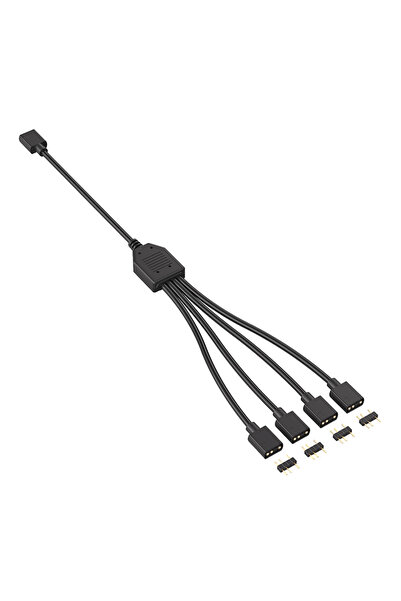 Choice كابل تمديد ARGB من 1 إلى 4 من Coolcirc بجهد 5 فولت/3 دبابيس، كابل تمدي...
