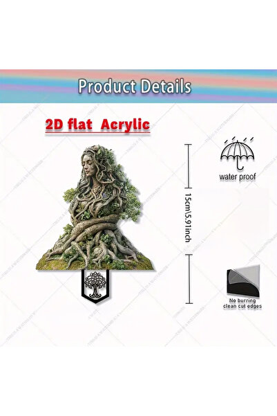 Choice A 1pcs Forest Goddess Garden Decoration Pile, charming plant themed ou...