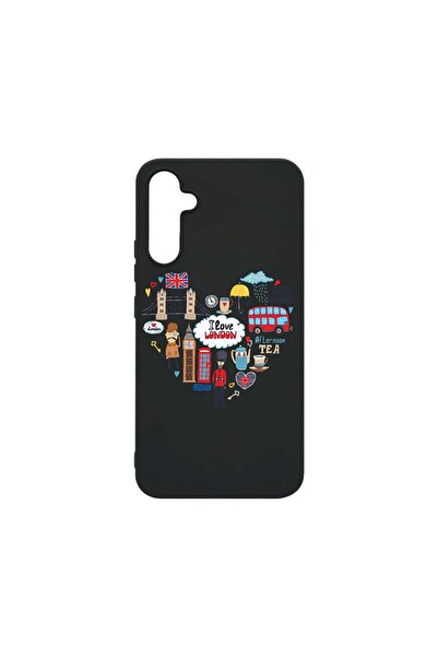 bestcase Калъф, съвместим със Samsung Galaxy A34, Обичам Лондон, 0.8 мм тънък...