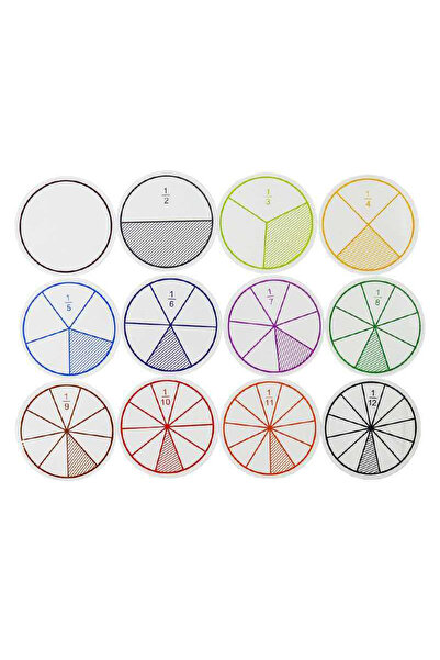 Choice 12PCS Set 12PCS Set Transparent Fraction Circles Math Manipulatives Ed...