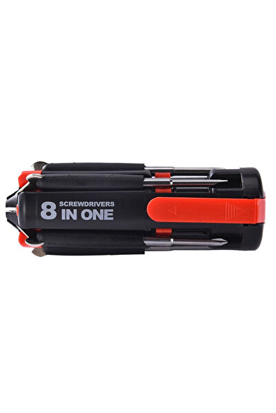 Choice Red 1PC 8 in1 multifunctional screwdriver with light, cross shaped, ho...