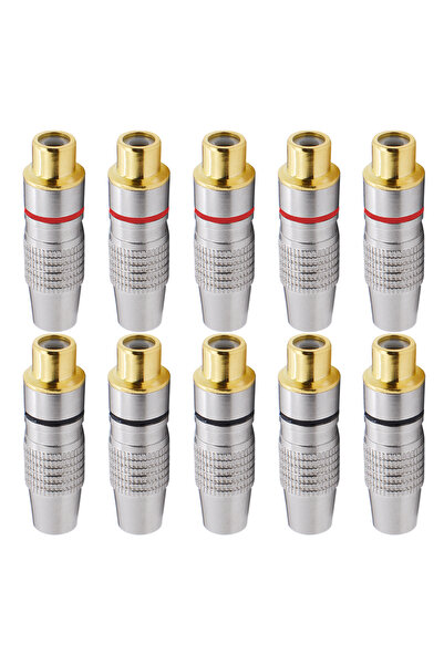 Choice1 RCA Plug Female 10PCS RCA Female Connectors Secure Locking Design, An...