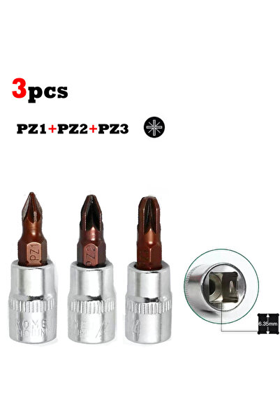 Choice FD4-FD5.5-FD7 sliver 3pcs 3pcs Flathead screwdriver 1/4-inch Drive Bit...