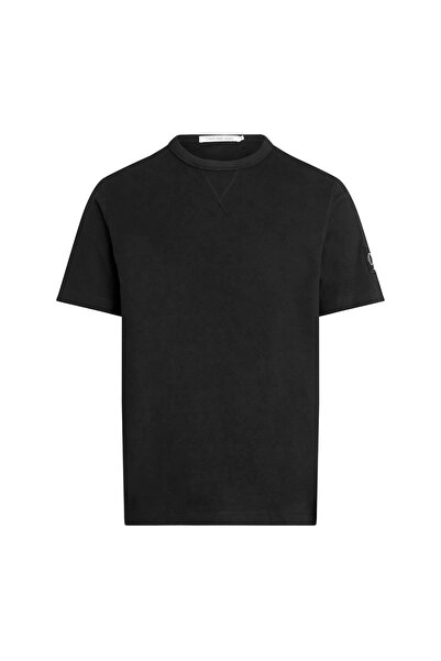 Calvin Klein Tricou bărbătesc din bumbac cu mânecă scurtă și insignă, mărimea M