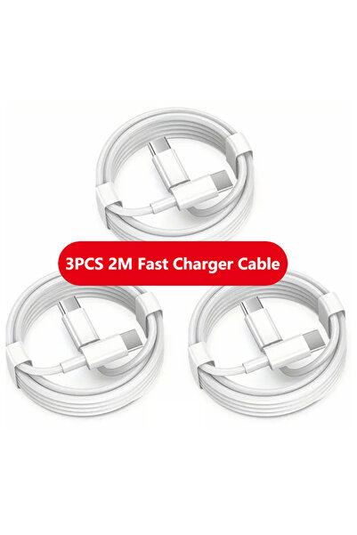 Choice 3 قطع - كابل USB-C إلى USB-C بطول 2 متر، يدعم الشحن السريع بقوة 100 وا...