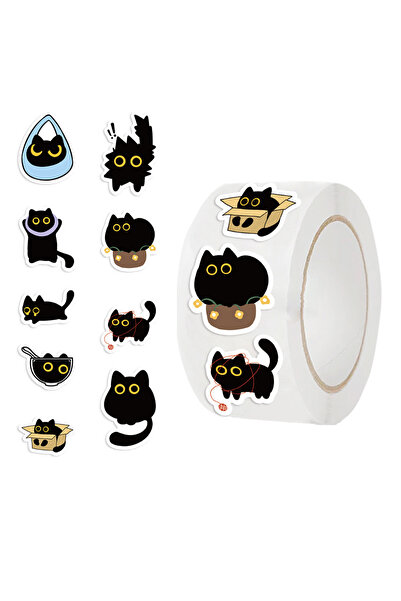 Choice 1inch-500pcs 100-500Pcs Cartoon Cat Roll Stickers DlY Party Guitar Pho...