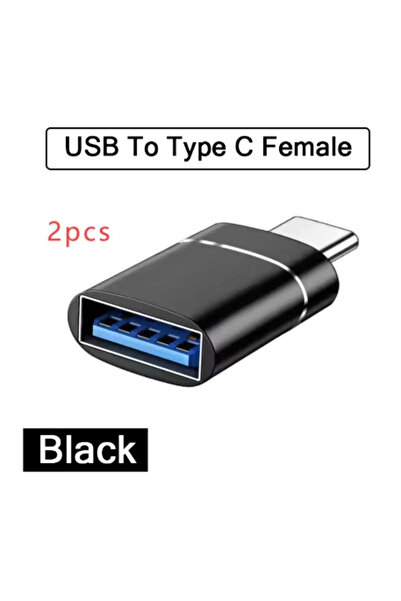 Choice3 قطعتان من محول USB إلى Type C أسود اللون، محول OTG من النوع C ذكر إلى...