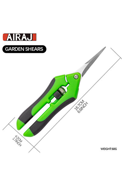 Choice Green AIRAJ 7Inch Scissors for Pruning Plants Bonsai Gardeners Domesti...