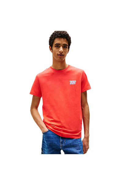 Tommy Hilfiger Tricou bărbătesc cu mânecă scurtă, logo tip bubble, slim, M