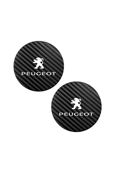Choice PEUGEOT Peugeot-Black CF 2Pcs Car Cup Mat Auto Cup Slot Non-Slip Coast...