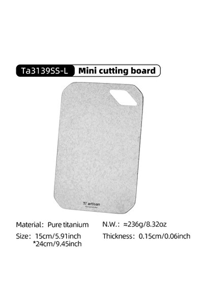 choice2 Ice Crystal-L Tiartisan Pure Titaniuim Mini Cutting Board Outdoor Cam...