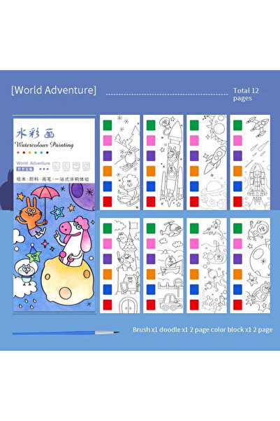 Choice World Adventure Portable Watercolor Book Set - 12 Sheets Gouache Paint...