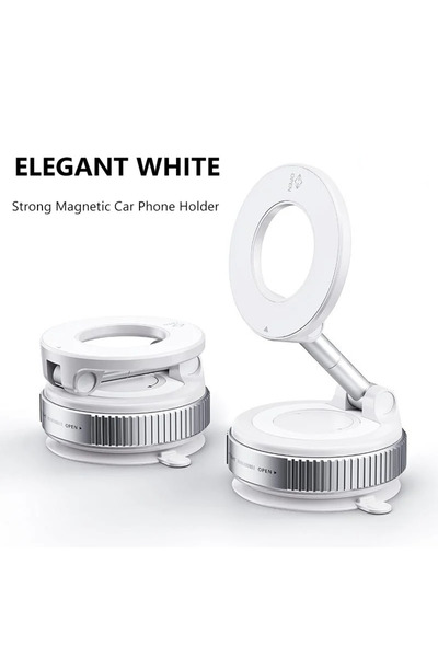 Choice1 White K007 Strong Magnetic Car Phone Holder Foldable Design 360° Adju...