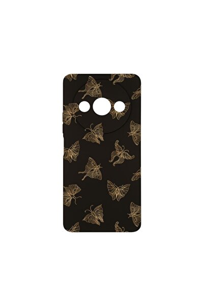 bestcase Λεπτή Θήκη Σιλικόνης 0.8MM, Συμβατή με Xiaomi Redmi A3, Χρυσή Πεταλο...