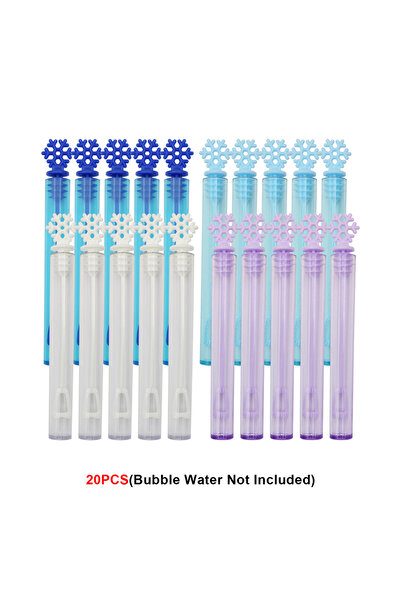 Choice1 Snowflake 20pcs 20/40pcs 4 Colors Snowflake Mini Bubble Wands Assortm...