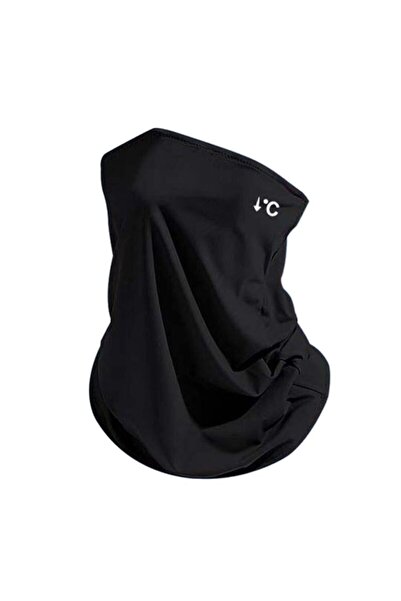 Choice1 Black New UPF50+ Ice Silk Mask Neck Protection Quick Drying Sun Prote...