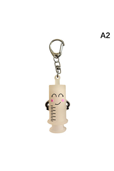 Choice15 A2 1PC Syringe-Shaped Ampoule Bottle Opener Keychain Cutter Aid Medi...