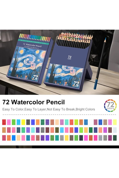 Choice 72 Watercolor 24/36/48/72 Professional Colored Watercolor Pencils Set ...
