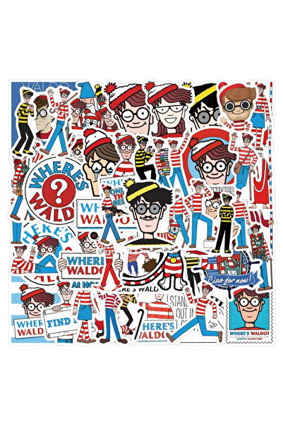Choice 50pcs 50PCS Wheres Waldo Sticker Cartoon Graffiti Decoration Laptop Lu...