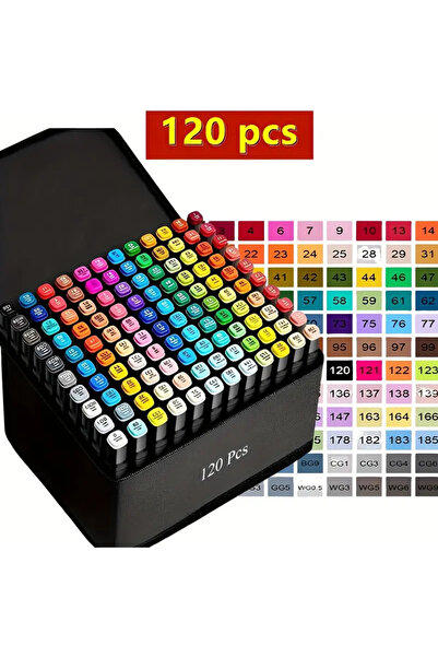 Choice4 120 قلم تلوين كحولي للرسم، بألوان 24/36/48/60/80/120/168/262، برأسين،...