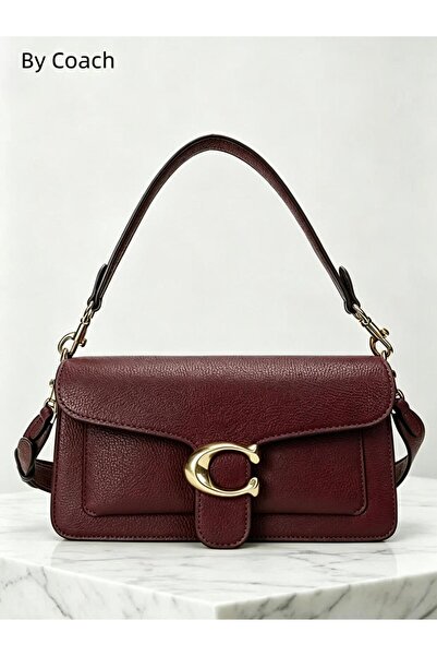 By Coach Tabby 26 Polished Pebble Leather Handle Shoulder Bag Handbag Message...